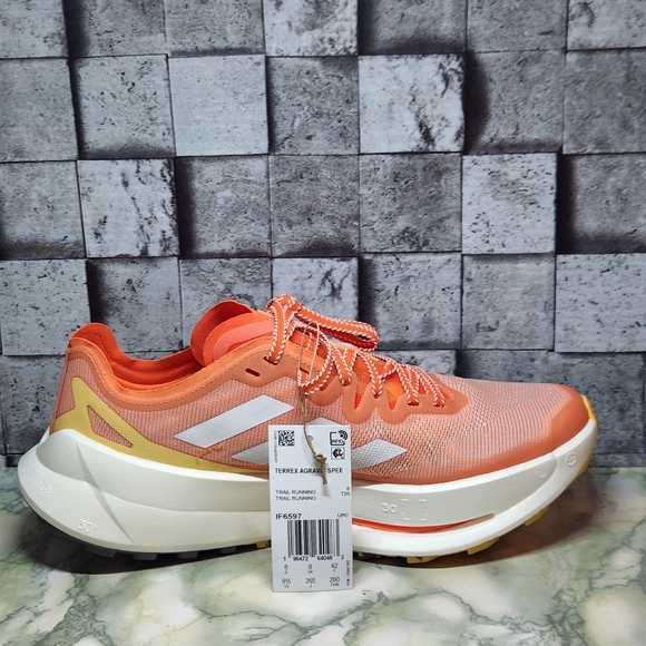 Women's Adidas Terrex Agravic Speed Ultra Amber Tint Spark Size 9.5 - Picture 4 of 12